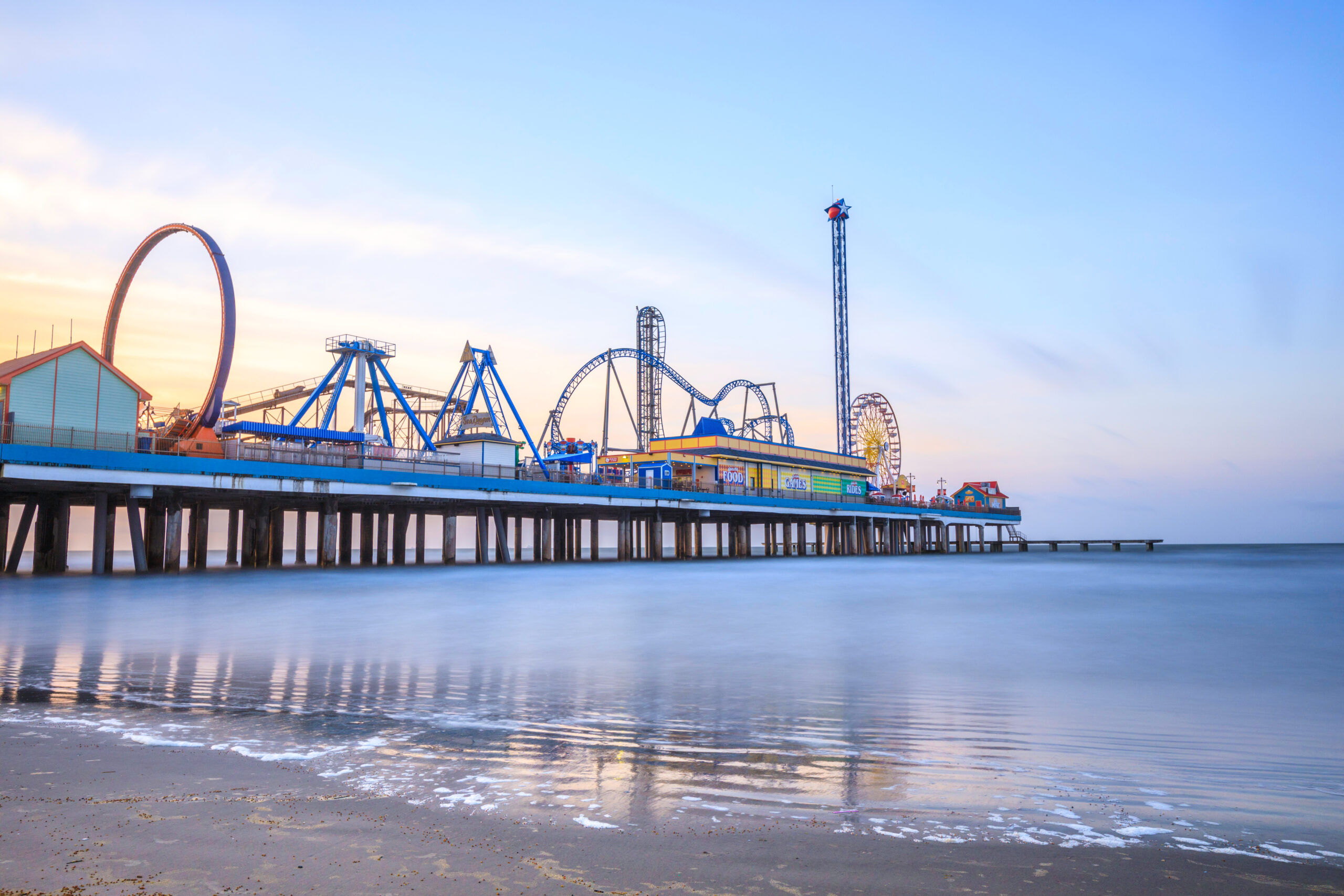Image of Galveston’s sandy beach
