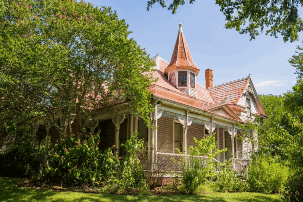 View of historical building in Old City Park
