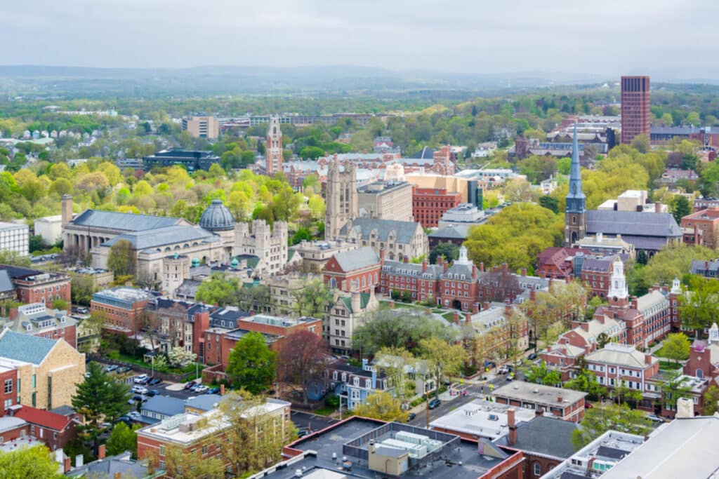 View of Yale University in New Haven