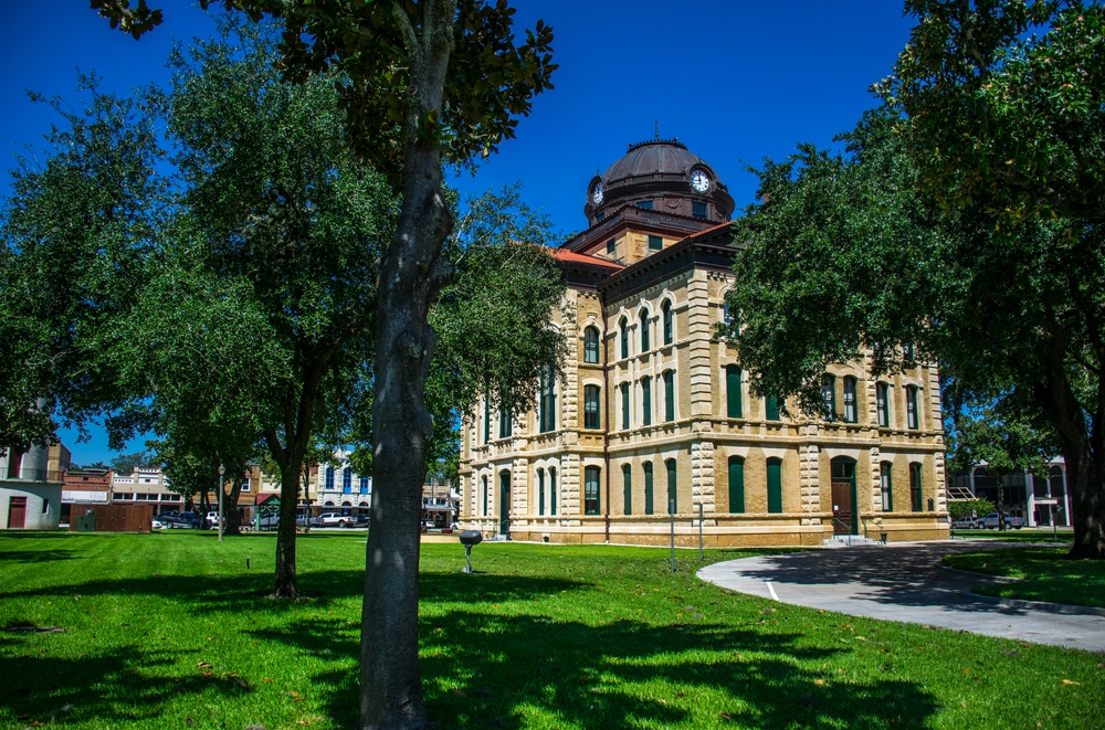 The 1891 Colorado County Courthouse anchors downtown Columbus, a quiet square surrounded by historic storefronts and small-town charm.