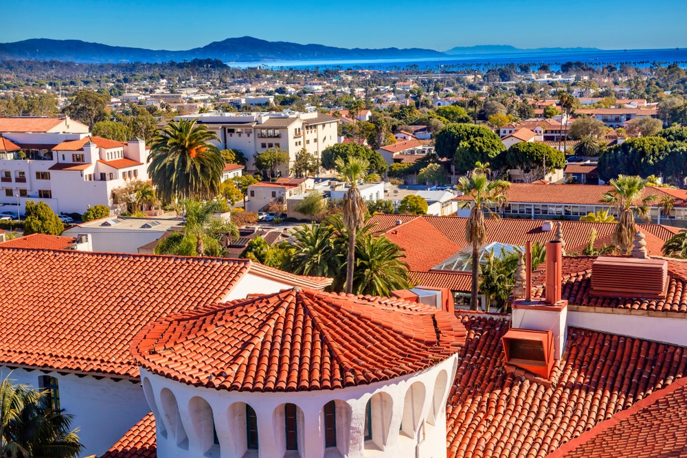 View of Santa Barbara from the city’s Courthouse 