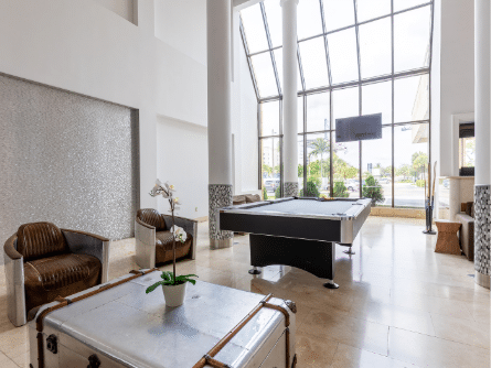 Indoor lobby view of the hotel