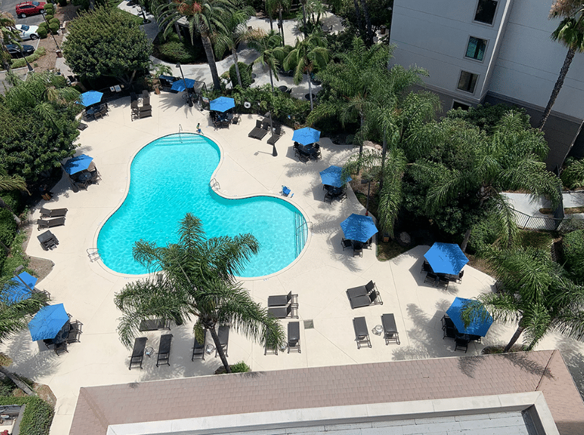 pool and garden area at Sonesta Anaheim Resort Area
