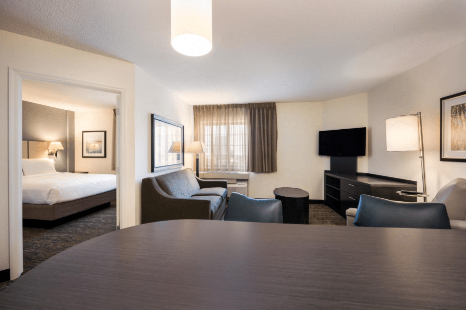 Interior view of a room at the Sonesta Simply Suites Denver West Federal Center