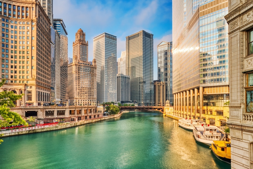 view of Chicago riverwalk