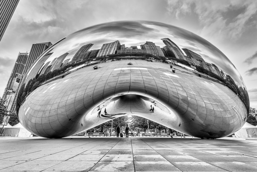 A large monument called the bean