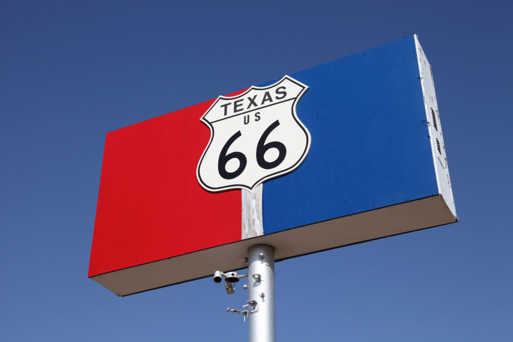 Historic Route 66 Sign, Texas