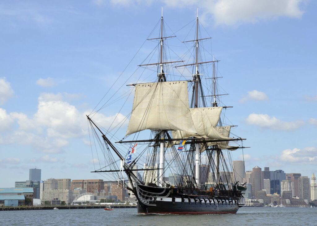 Ship in Boston Harbor.
